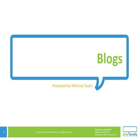 Get a Blog on Your Company Site