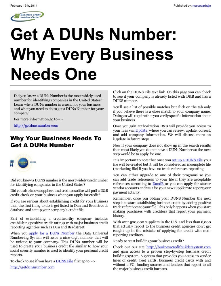 Get A DUNs Number Why Every Business Needs One