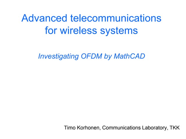 GETA fall 07- OFDM with MathCAD.ppt