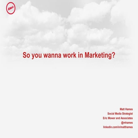 Use social media to get a job in Marketing