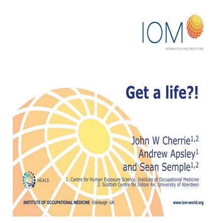 Get a life - a presentation about the exposome at Occupational Hygiene 