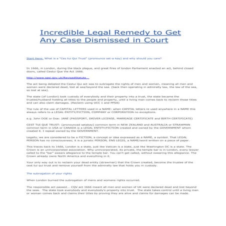 Get Any Case Thrown Out - Free Booklet
