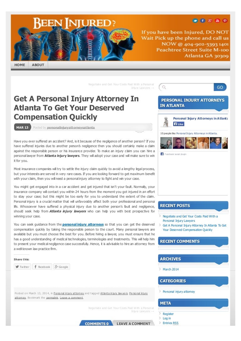 Get a Personal Injury Attorney in Atlanta