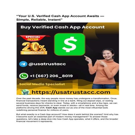 Get a Verified U.S. Cash App Account — Fast, Safe, and Ready to Use”.pdf