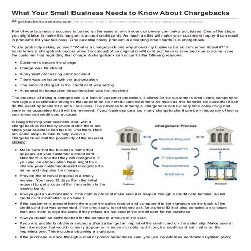 Chargeback Overview | PPT