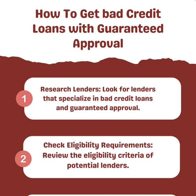 $1000 Loan Bad Credit Guaranteed Approval Get Bad Credit Loans with Guaranteed Approval | PDF