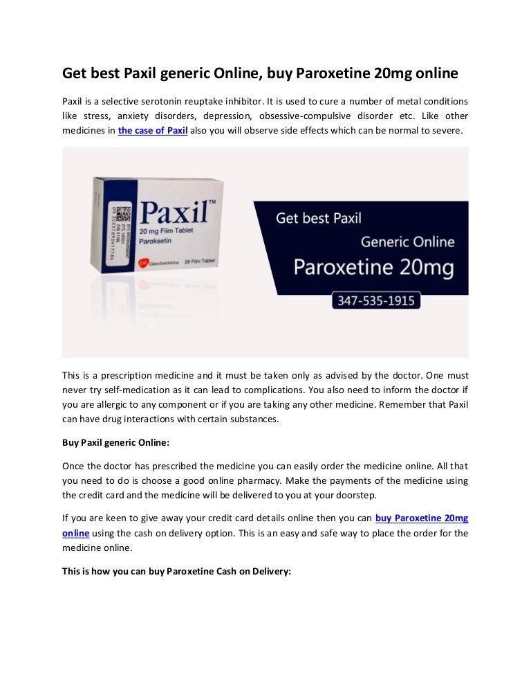 Paxil Buy