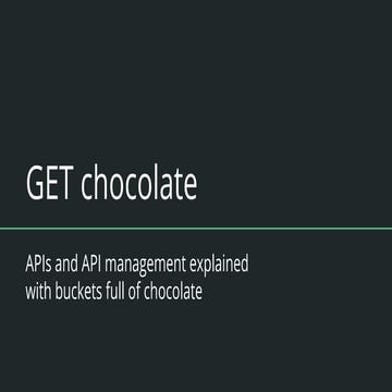 GET chocolate - apinf.io - Mindtrek 2016