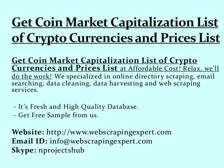 list of crypto markets
