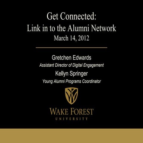 Get Connected: Link in to the Alumni Network
