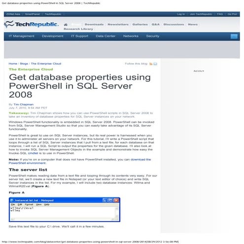 Get database properties using power shell in sql server 2008 ...