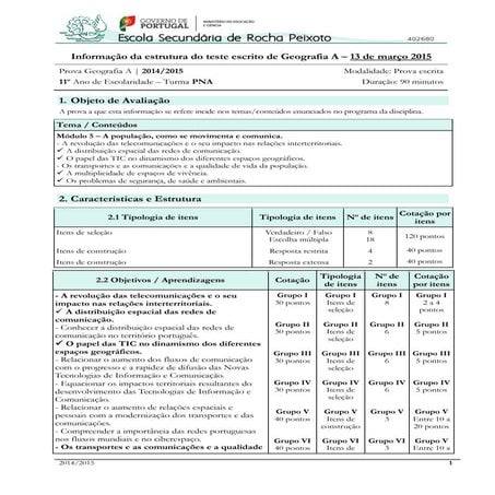Ge teste 5_11ºpna esrp | PDF