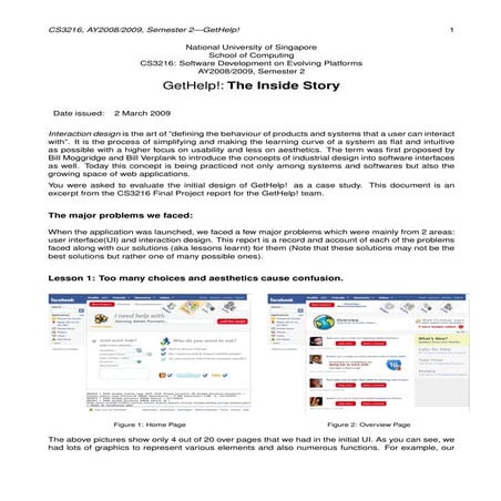 GetHelp UI Interface and Interaction Design Case Study