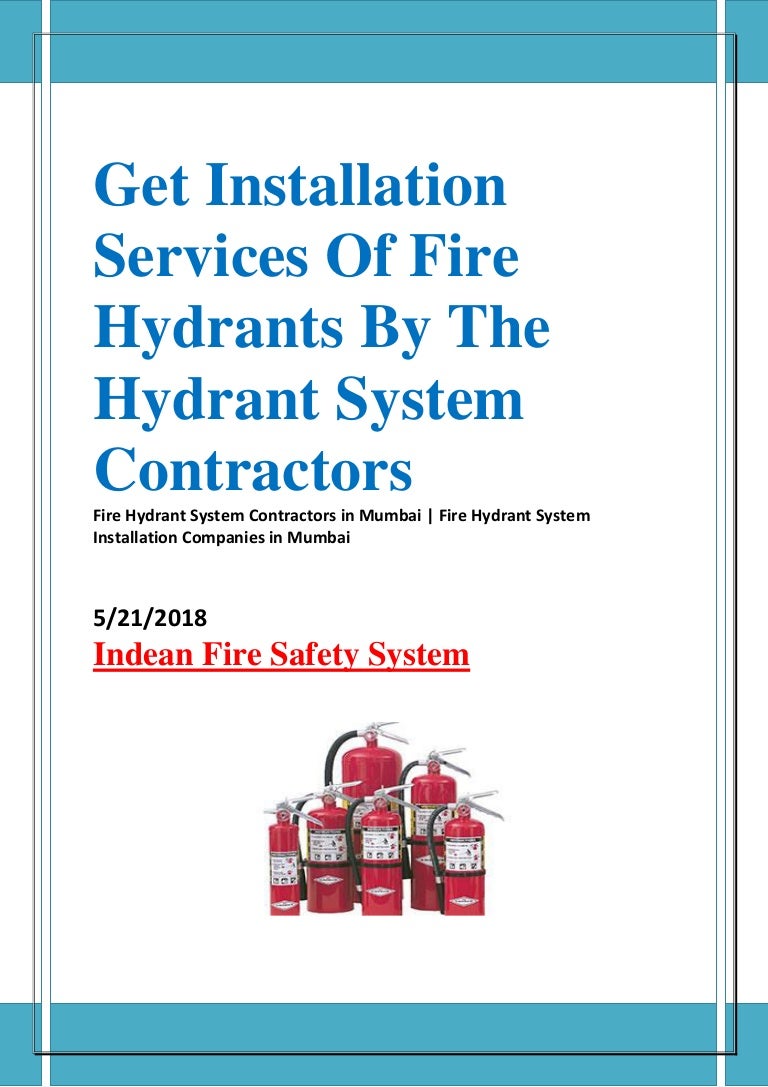 Get installation services of fire hydrants by the hydrant system cont…