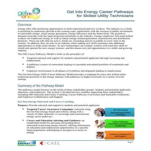 Get Into Energy Career Pathways for Skilled Utility Technicians | PDF