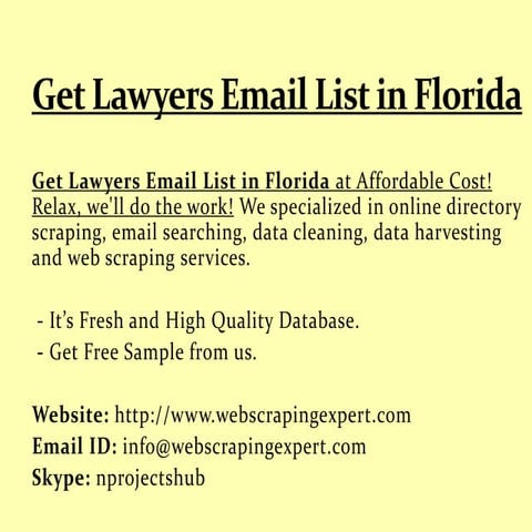 Get Lawyers Email List in Florida | PPTX