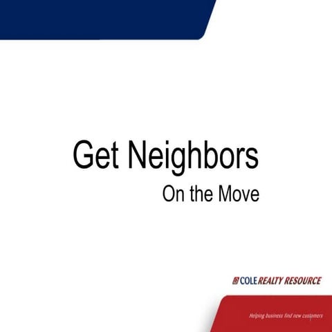 Get neighbors on the move 1 21 14