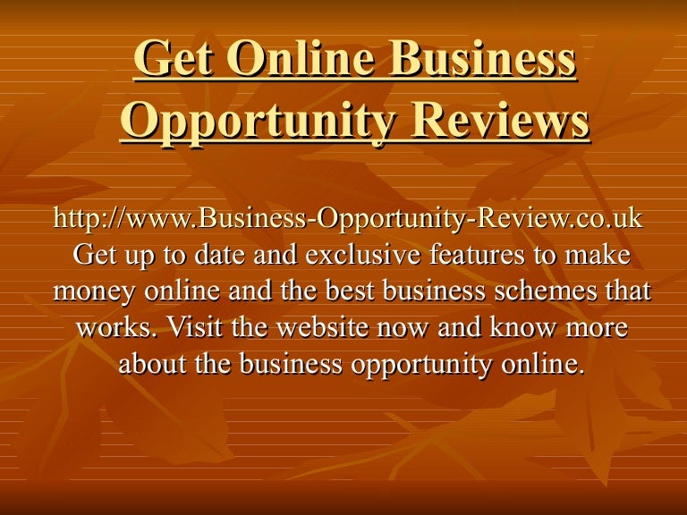Get Online Business Opportunity Reviews