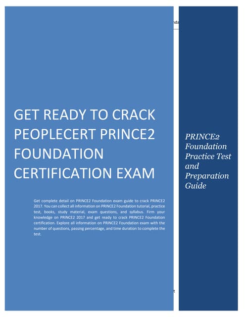 PRINCE2Foundation Prüfungs-Guide