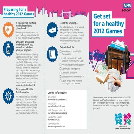 Get set for a healthy 2012 london olympic games