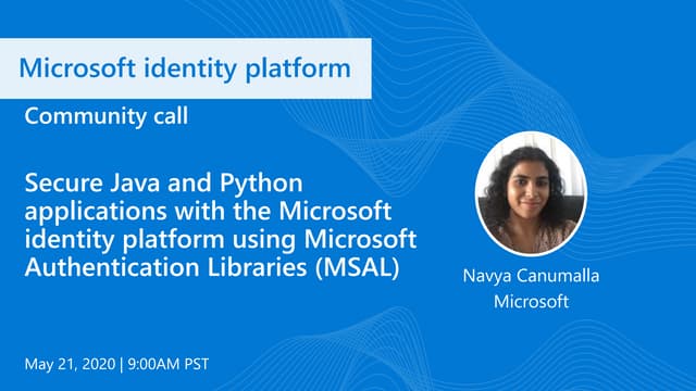 Microsoft identity platform community call-May 2020