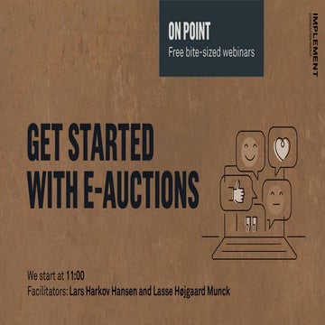 Get started with e auctions
