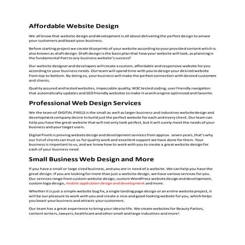 Affordable Responsive Website Design
