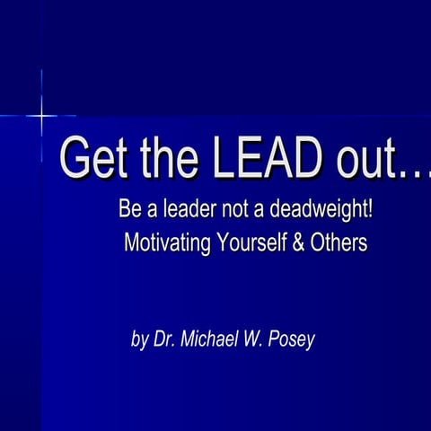 Get The Lead Out!   30 Minute Presentation   2012