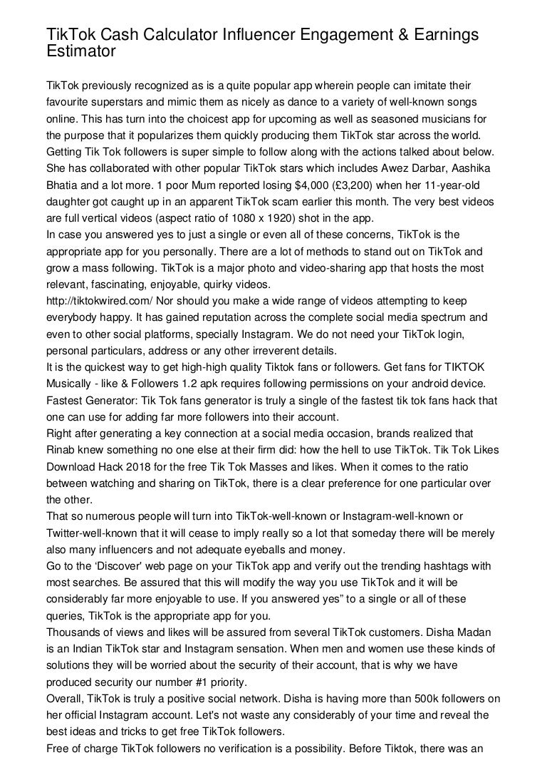 Tiktok Earnings Hot Tiktok 2020 Tiktok Earnings Hot Tiktok 2020