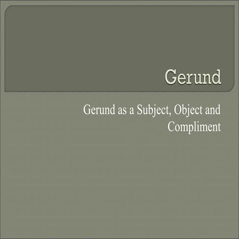 Gerund