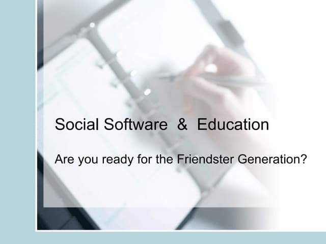 Getting Ready for the Friendster Generation