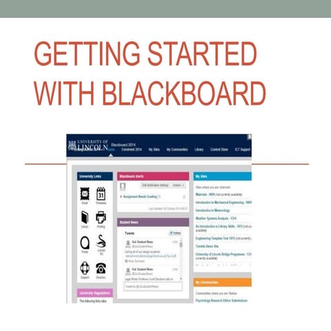 Getting Started with Blackboard