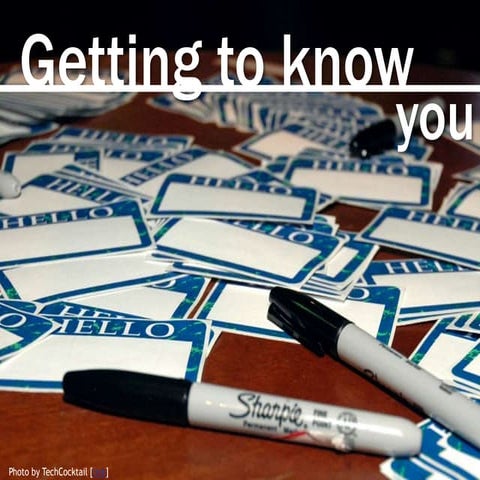 Getting to Know You - Choose Partners - Icebreaker by Ed Batista