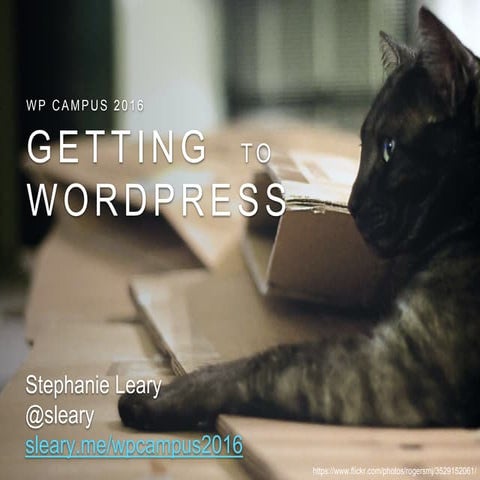 Getting to WordPress