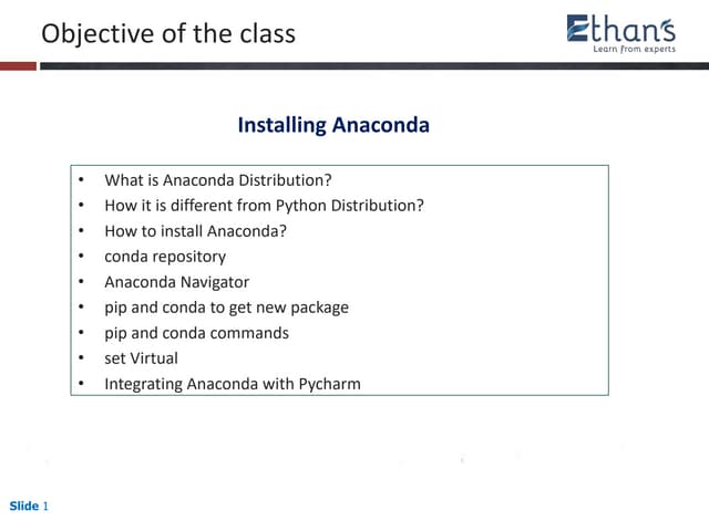 Installing Anaconda Distribution of Python