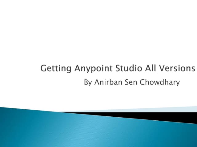 Getting anypoint studios all versions
