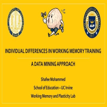 Individual Differences in Working Memory Training Research Poster | PDF