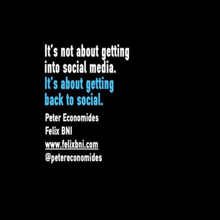 Getting back to social