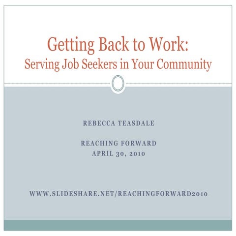 Getting back to work