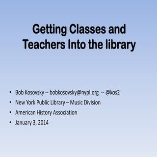 Getting Classes and Teachers Into t...