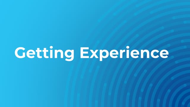 Getting  Software Dev Experience