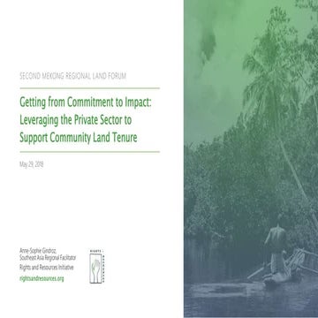 Getting from commitment to impact - leveraging the private sector to support ...