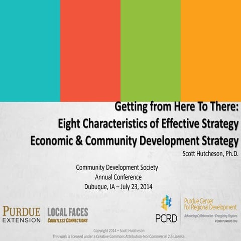 Getting from There to Here: Eight Characteristics of Effective Economic & Com...