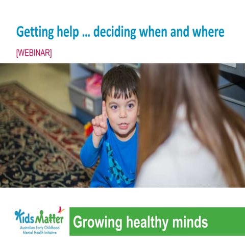 Webinar: Getting help … deciding when and where