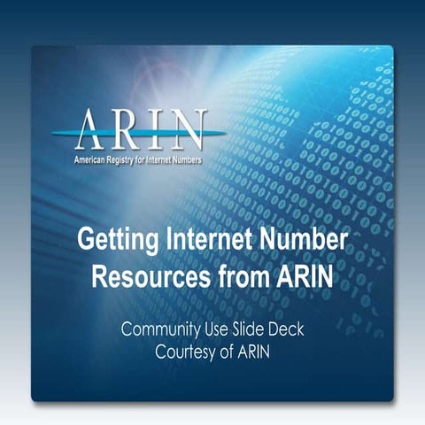 Getting Internet Number Resources from ARIN