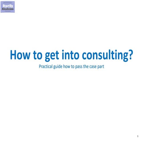 How to get into management consulting