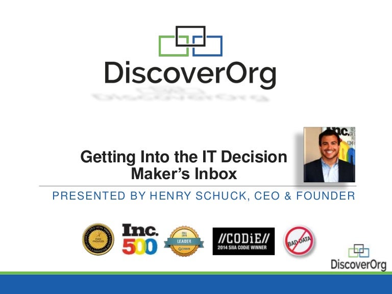 Getting Into the IT Decision Maker's Inbox
