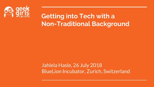 JAHLELA HASLE about HOW TO GET INTO IT