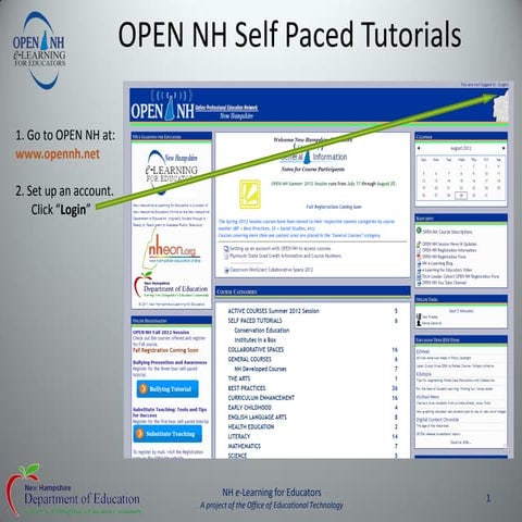 Getting into OPEN NH Tutorials 2012