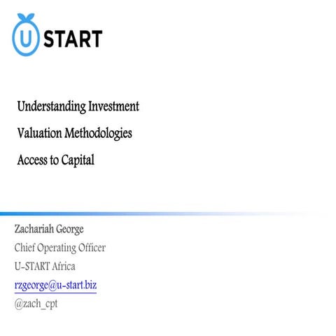 Getting investment ready   tech4 africa (zach)